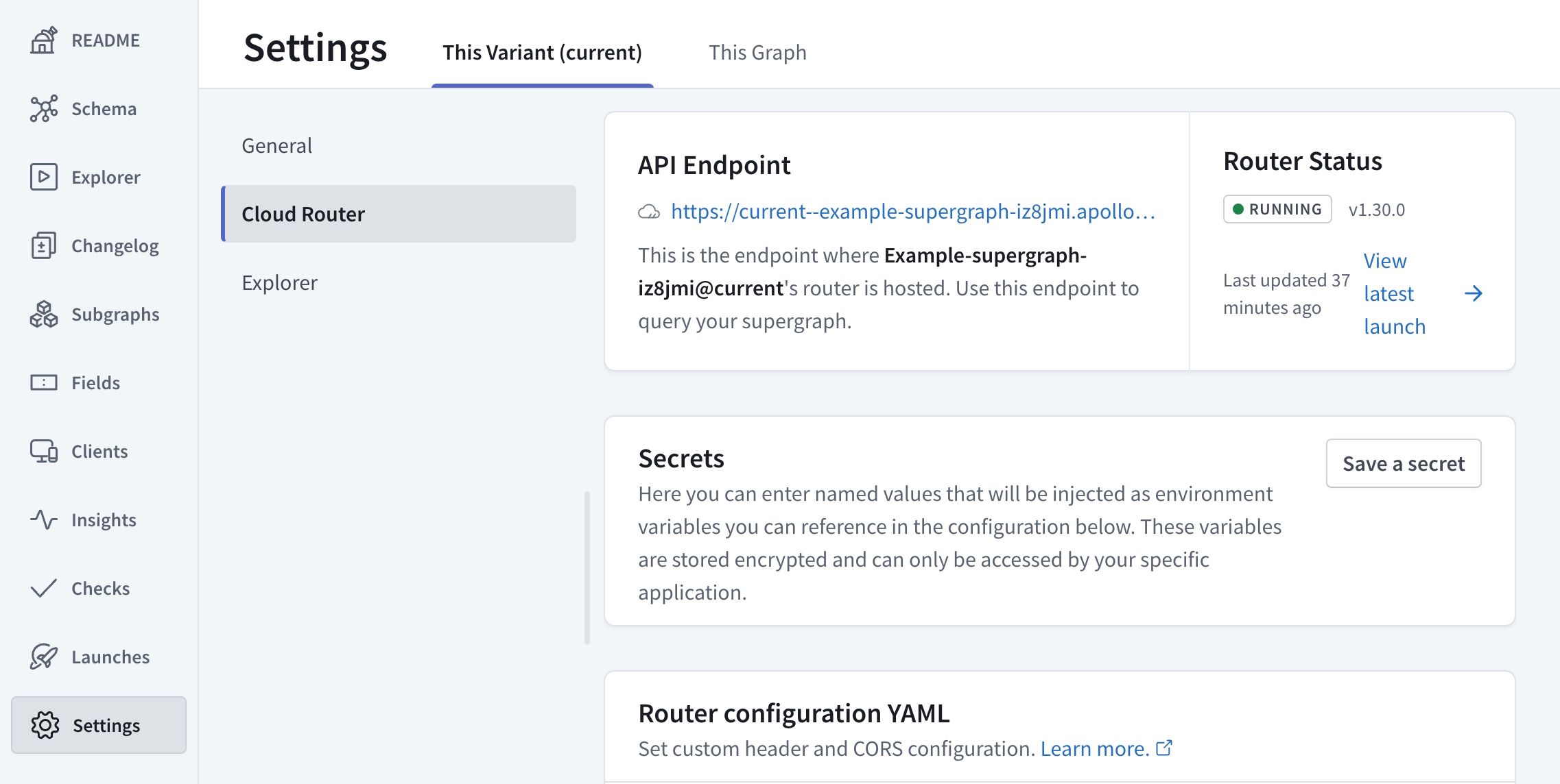 Configuring the routing for your cloud supergraph in GraphOS Studio